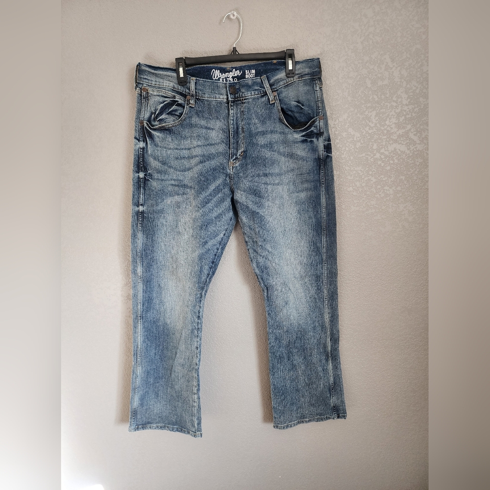 Wrangler Men's Denim Slim Boot Jeans